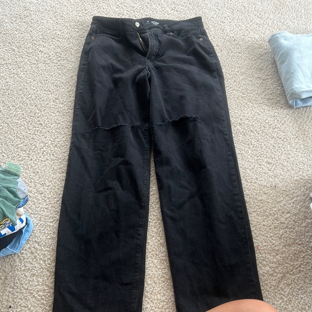 Old navy black straight jeans